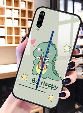 绿色恐龙vivoiqoopro手机壳玻璃iqoo3卡通可爱iqoo5pro趣味网红iqoo7男女新款iqoo8pro硅胶适用iqooz3保护套