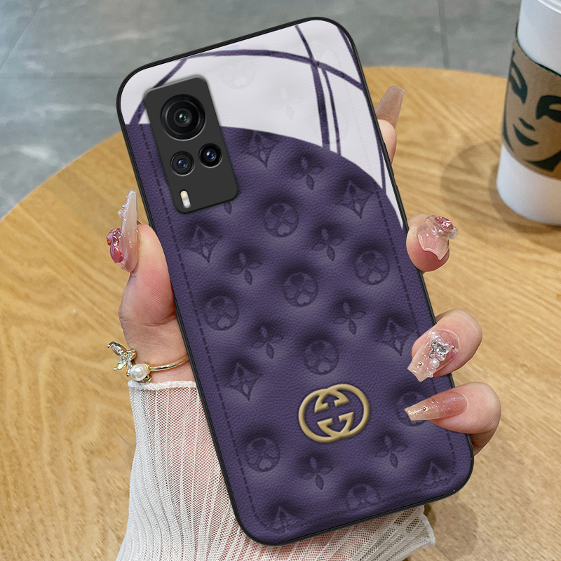 典雅印花玻璃硅胶简约时尚手机壳