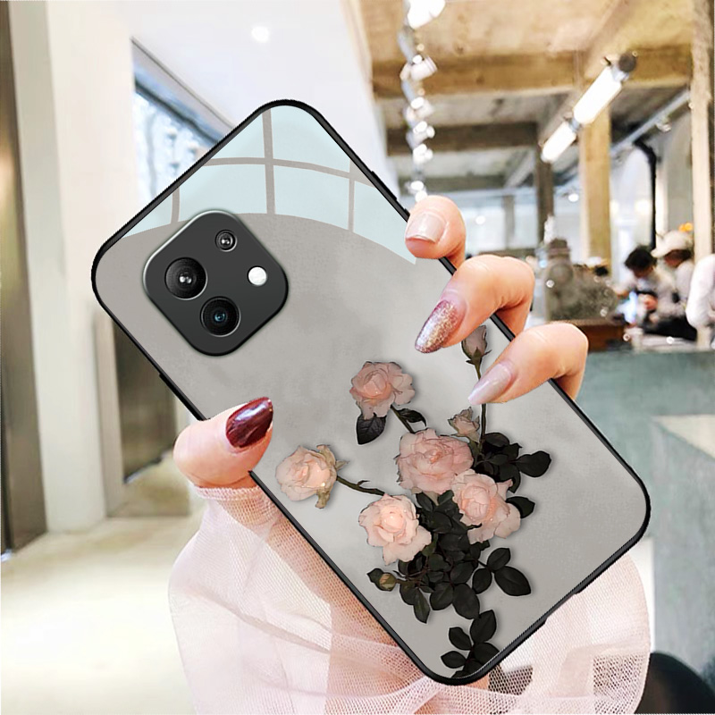 雾色玫瑰小米12手机壳11ultra适用于10s新款网红10pro气质女神9se玻璃硅胶mi九十一二至尊纪念版青春5g保护套
