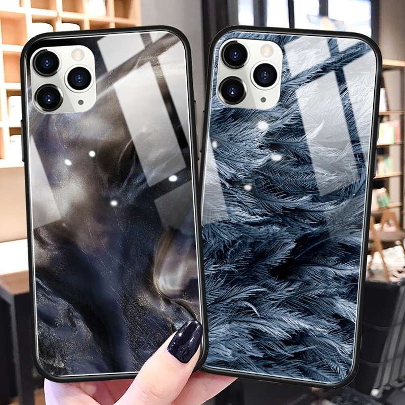 星空水彩苹果11手机壳玻璃iphone11promax欧美适用5s网红潮牌se2创意新款7p硅胶8plus十一保护套6p女超薄6sp