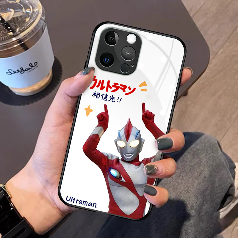 创意超人苹果13手机壳趣味iphone11promax玻璃硅胶12mini适用xsmax保护套xr男5女se2卡通78plus新款6splus外