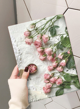 花瓣玫瑰适用华为matepad11保护套小米5平板pro荣耀8联想小新pad电脑m6带笔槽7硅胶软vivo壳11英寸10.1女新款