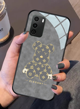 印花熊华为畅享30e手机壳玻璃20pro高级复古z适用plus保护套10se麦芒8男女9s硅胶蓝色puls想九十二三e新款灰