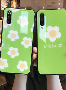 ins绿色花朵红米K20Pro手机壳适用玻璃6a/7/7a可爱清新6 pro个性网红创意5plus卡通简约少女note5/7保护套K20