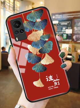 银杏vivoiqoo8pro手机壳玻璃iqoo7高级硅胶iqoo5男女新款iqooneo5se情侣红色iqooz3防摔适用z5保护套iqoopro