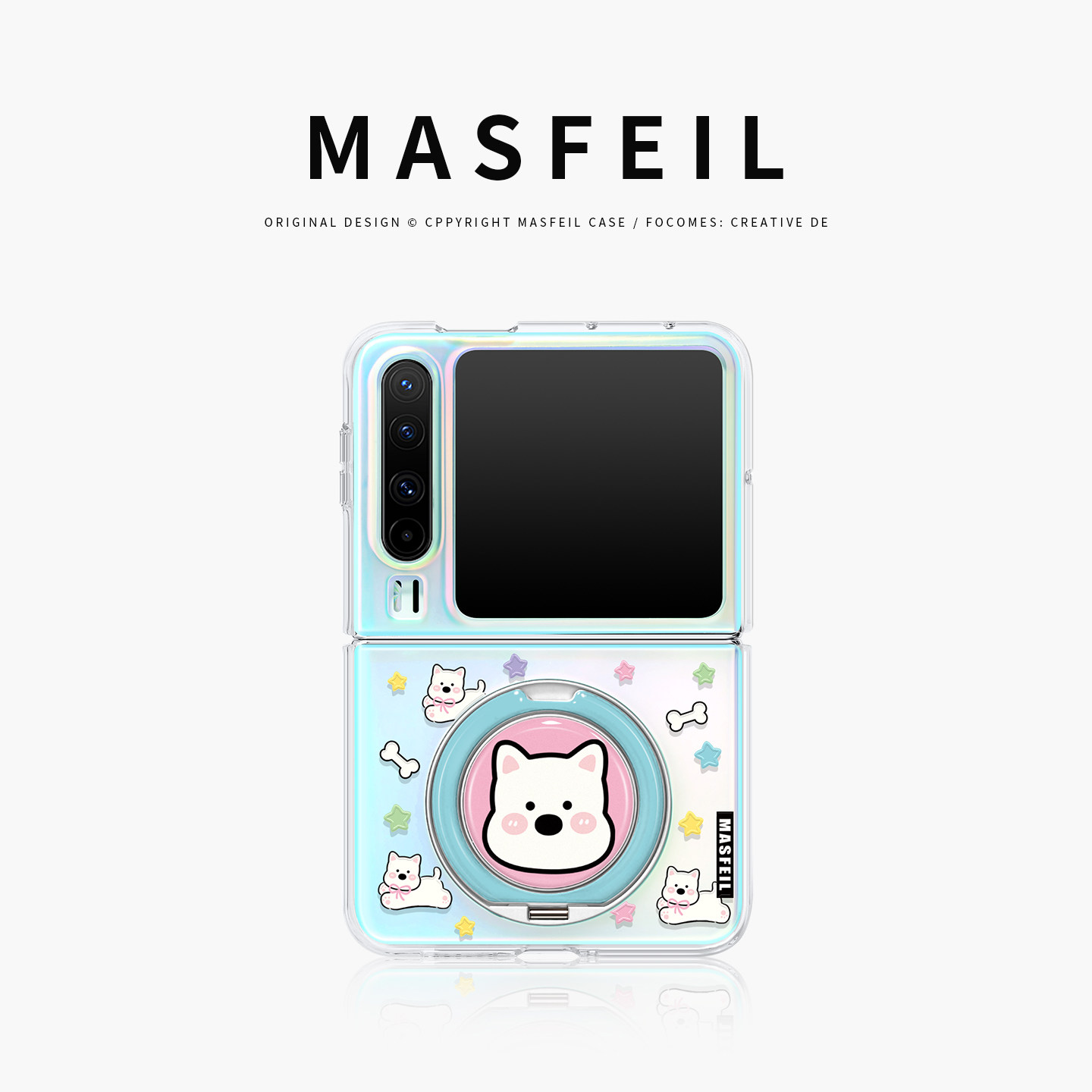 MASFEIL × 可爱西高地适用华为PuraX手机壳新款阔折叠屏支点支架保护套高级感超薄全包防摔pura x典藏版女小