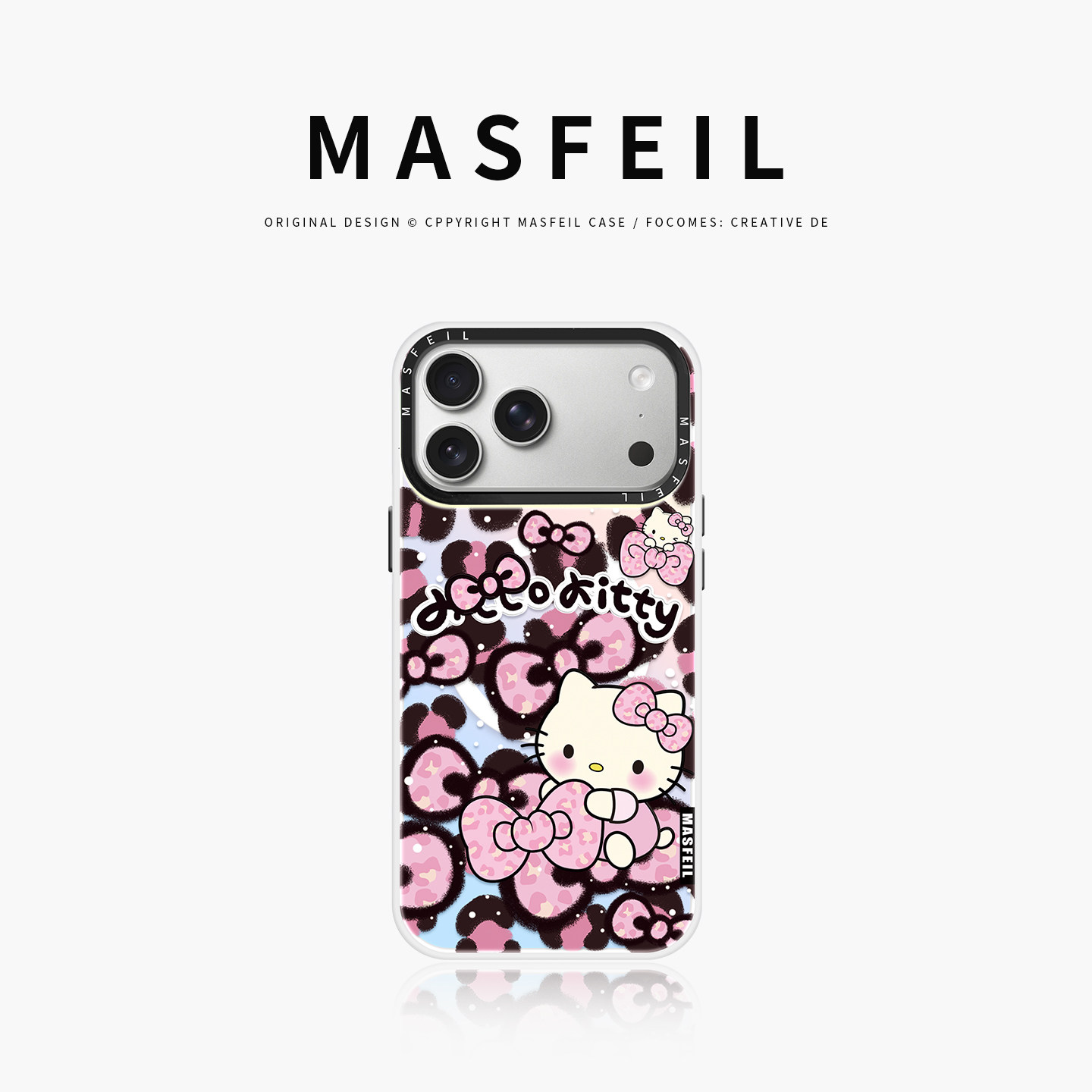 MASFEIL × 蝴蝶结Kitty适用iPhone18Promax手机壳新款16磁吸带支架苹果17Pro全包套可爱ip13pm高级感15好看图片