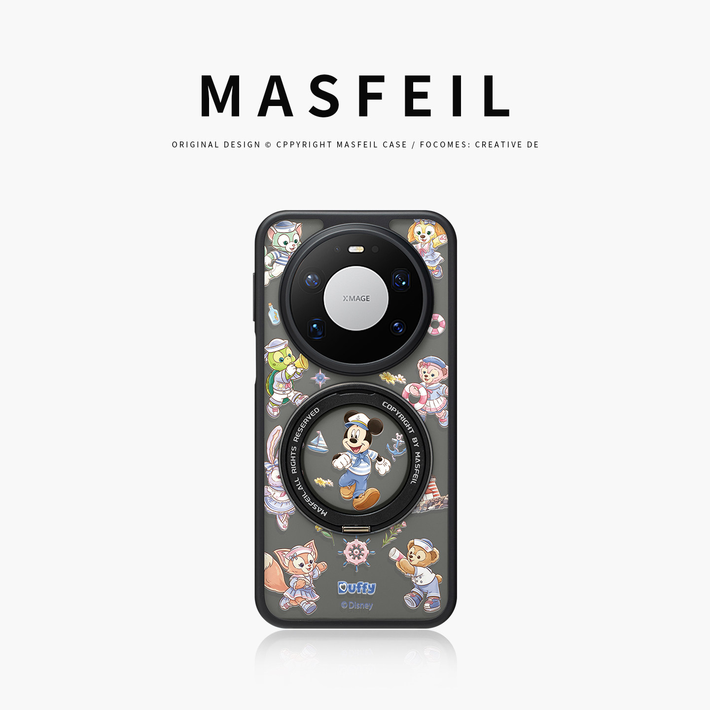 MASFEIL × 萌友同航适用华为mate80pro手机壳新款Pura90pro磁吸支点mate60支架套Fo5全包mt70por+高级感p70