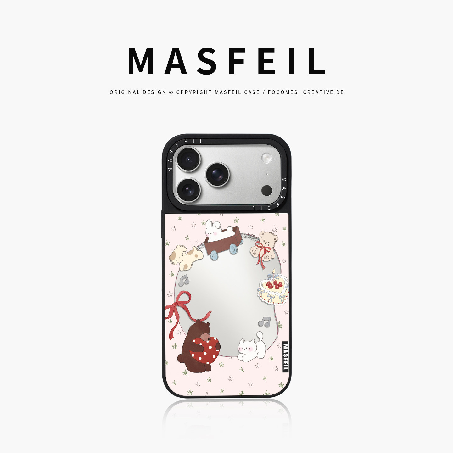 MASFEIL× 星光小聚会适用iPhone17Promax手机壳新款ip15磁吸带支架苹果16Pro套Jo5镜面高级感可爱13pm全包14