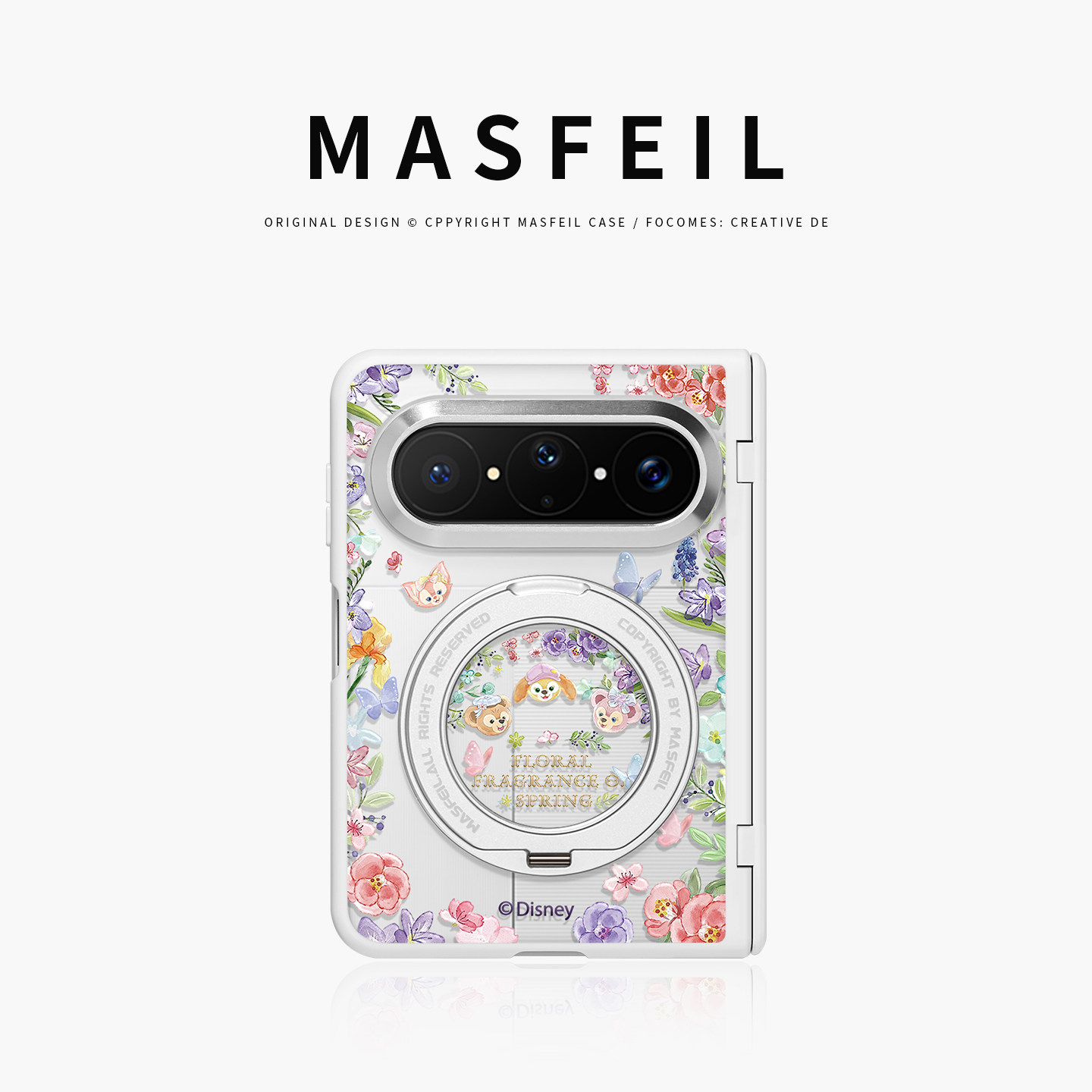 MASFEIL× 春日贝儿适用华为PuraXMax手机壳磁吸带支架小折叠阔PURA典藏版中轴全包保护套防摔女x2高档半透明
