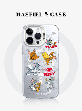 MASFEIL × 猫和老鼠适用苹果16Promax手机壳14磁吸支架iPhone15保护套13网红2023全包12防摔max女款ip14Pro