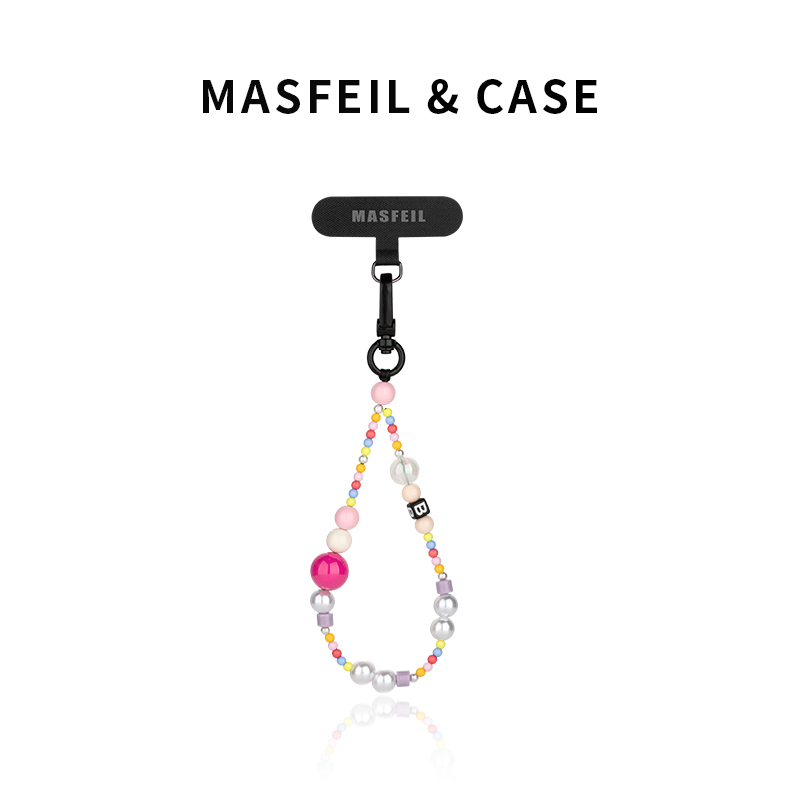 MASFEIL × 缤纷糖果手机挂链挂绳短款挂链绳子适用苹果16手机壳配件炫彩挂件挂饰超火好看防丢绳网红女