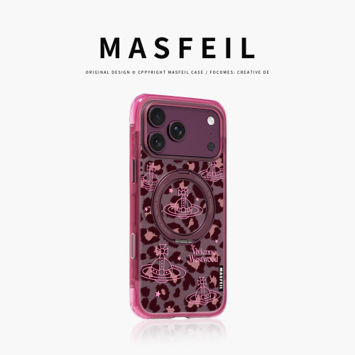 MASFEIL× 豹纹土星适用iPhone18Promax手机壳新款ip18pm磁吸带支架Go5苹果17Pro保护套支点全包好看高级感17