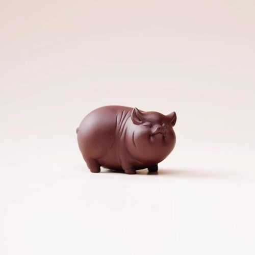 一条新派紫砂茶宠摆件来福