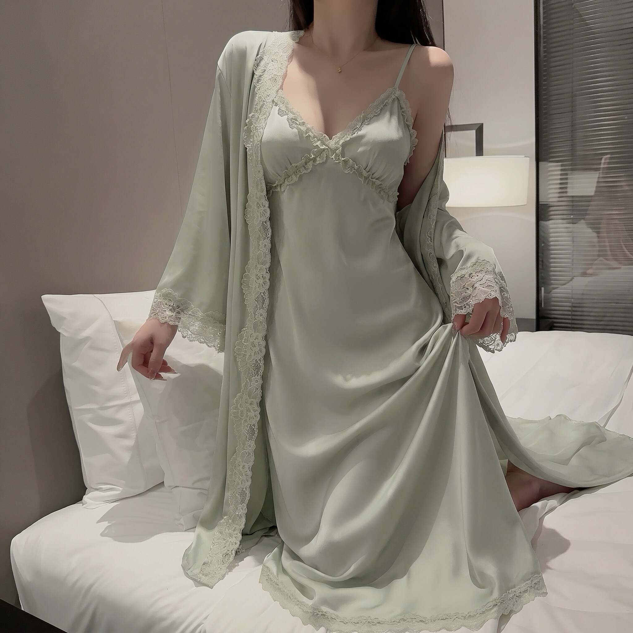 2026睡衣女法式轻奢蕾丝