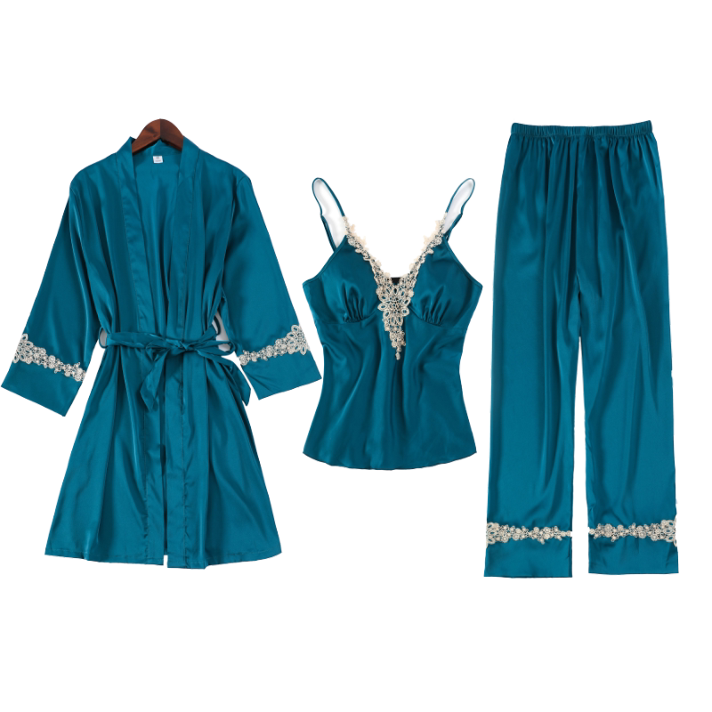 瑞梦朵夏季冰丝性感春秋天家居服