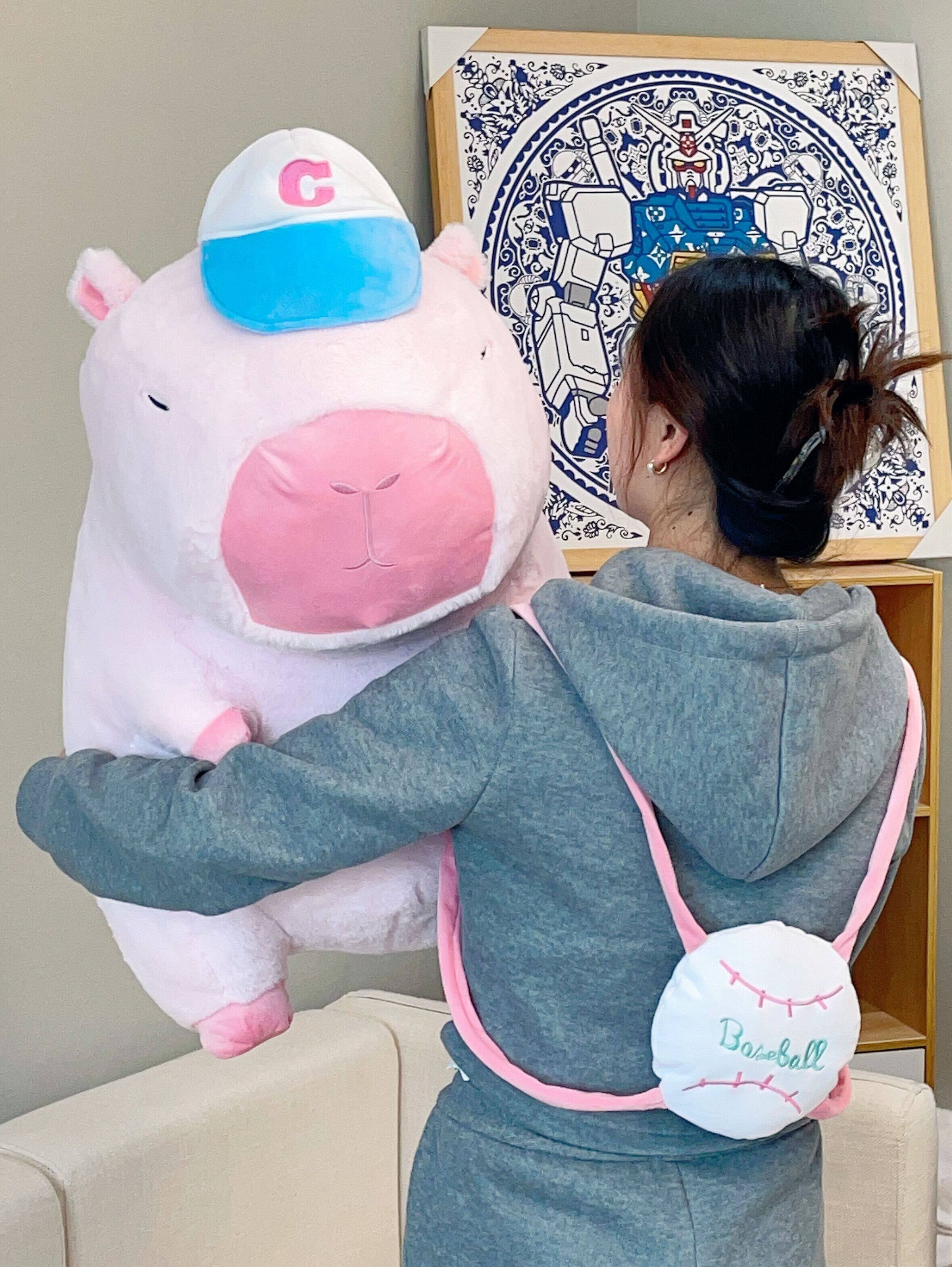CAPIBALA 인형 초대형 플러시 장난감 CAPYBARA 인형 BARA SNOTTY NOSE 인형 여성을위한 생일 선물