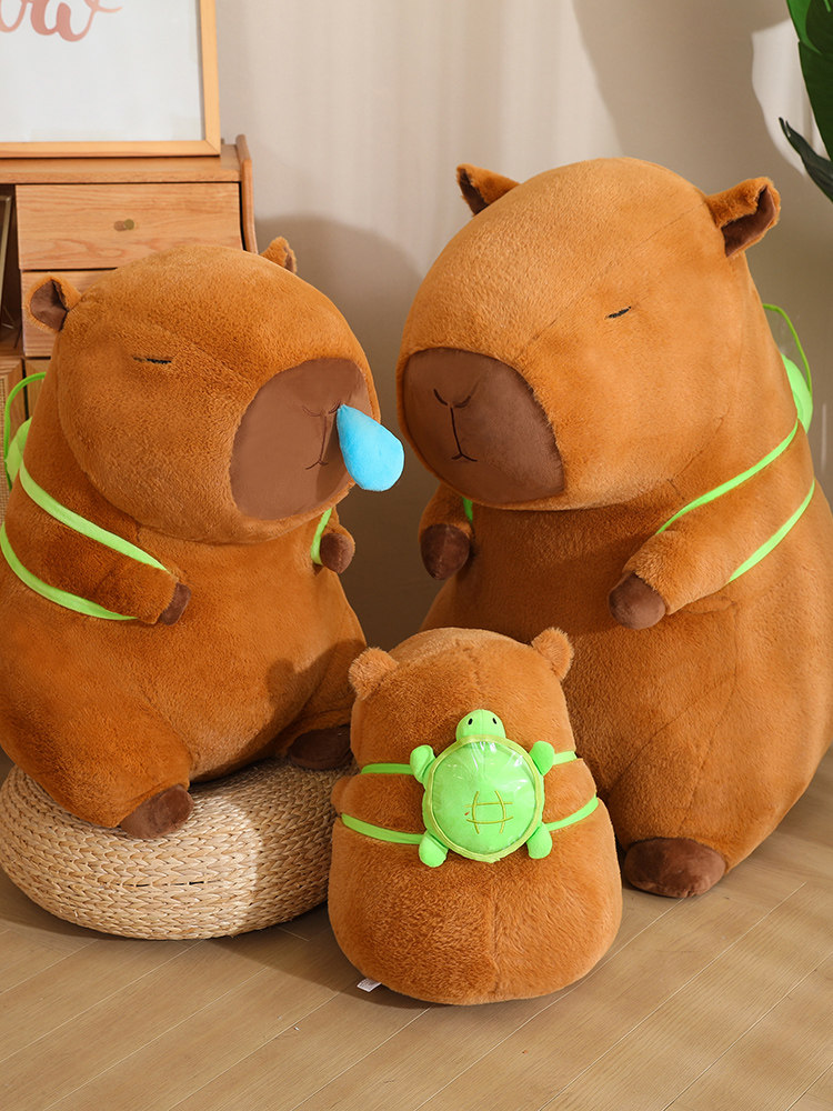 CAPIBALA 인형 초대형 플러시 장난감 CAPYBARA 인형 BARA SNOTTY NOSE 인형 여성을위한 생일 선물