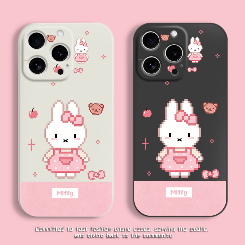 像素风miffy米菲兔周边手机壳图片
