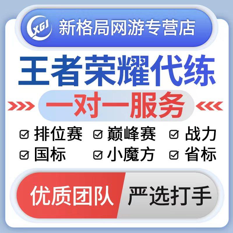 王者荣耀代练巅峰赛战力排位包时陪玩打大小国标金标战力指定英雄