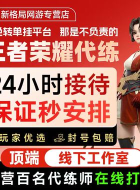 王者荣耀代练巅峰赛战力排位包时陪玩打大小国标金标战力指定英雄