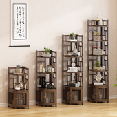 转角置物架墙角柜中式 收纳柜实木收纳柜 拐角三角柜客厅多层落地式