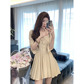 收腰衬衫 JustQin 裙 连衣裙温柔系泡泡袖 法式 米兰花市 秋冬新款