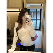 天鹅月光 2025秋冬新款 环保毛毛针织衫 JustQin 开衫 毛衣女外套