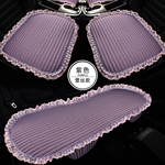 亚麻汽车坐垫女四季通用三件套无靠背女士单片单座防滑加厚车垫子