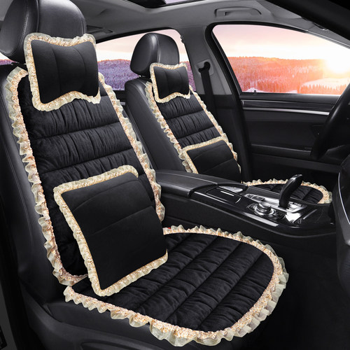 冬季蕾丝风加厚后排汽车坐垫