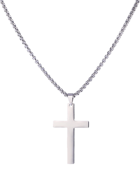 钛钢不掉色十字架百搭装饰品吊坠