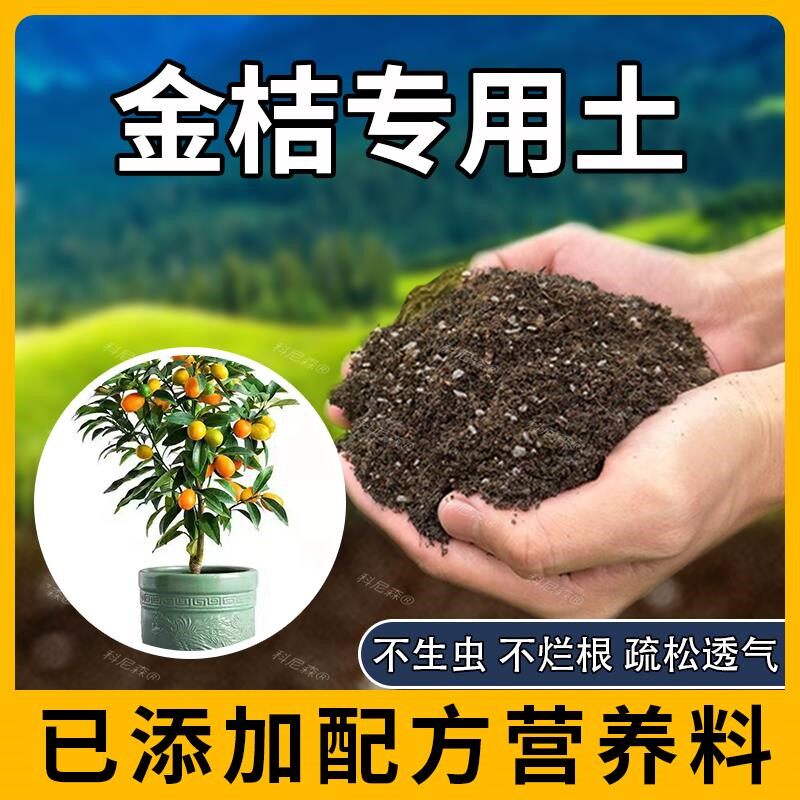 金钻专用土肥料金钻营养土养花黑土园艺阳台花草育苗花土家庭种花