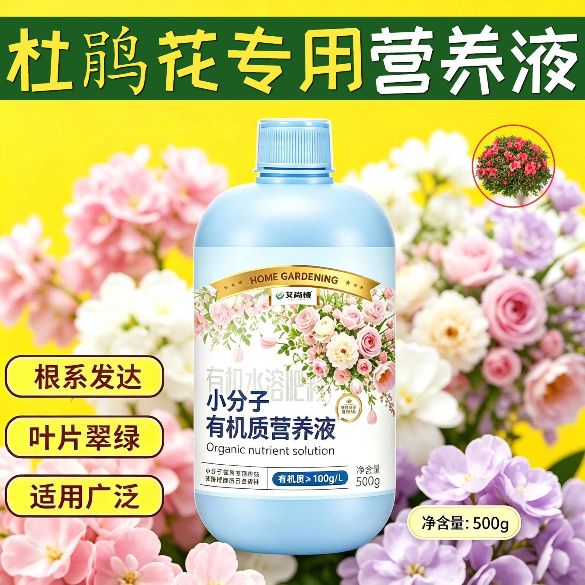 杜鹃花适用观叶型营养液快速吸收根叶双补盆栽园艺家用兑水即用