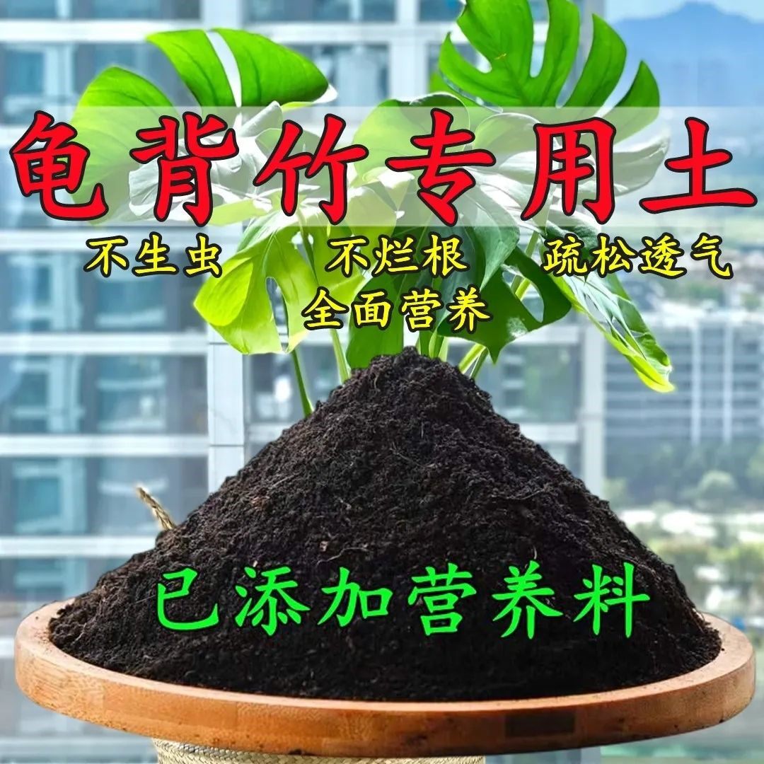 龟背竹专用土龟背竹土壤养花营养土多肉绿萝盆栽种植土椰糠土肥料