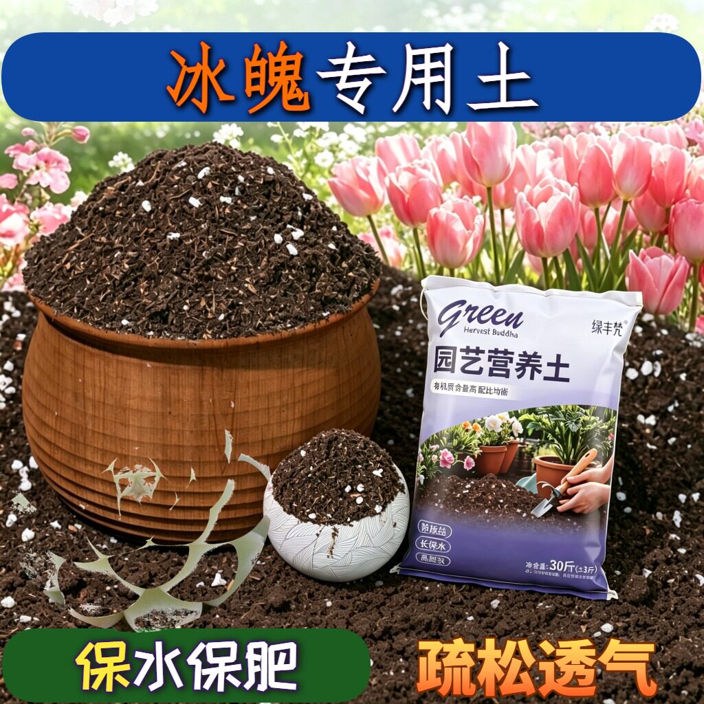 冰魄适用有机土加珍珠岩家庭园艺泥炭基质进口防徒长多肉栽培土
