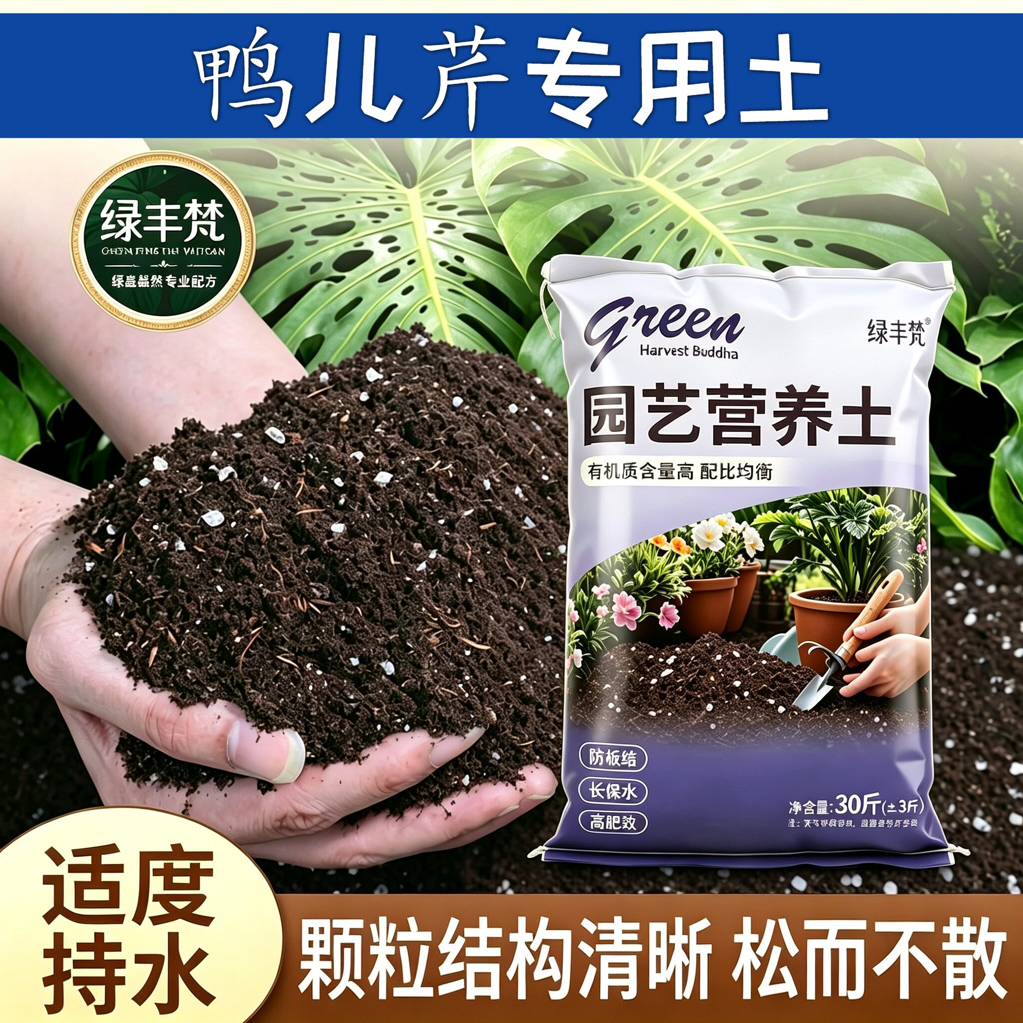 鸭儿芹适用种菜土不板结盆栽大包优质壮根观叶种植土天然观花进口