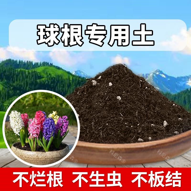 球根专用土肥料绿植黑土花草家庭种花种植园艺天然球根营养土养花