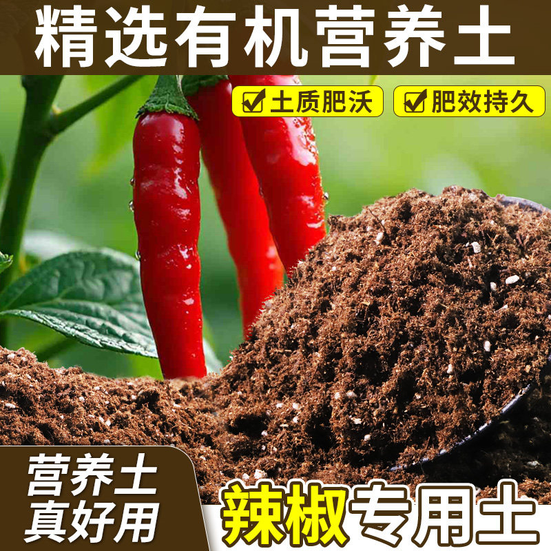 辣椒适用轻质土改良土质家庭种植土进口促生长开袋即用多肉盆栽