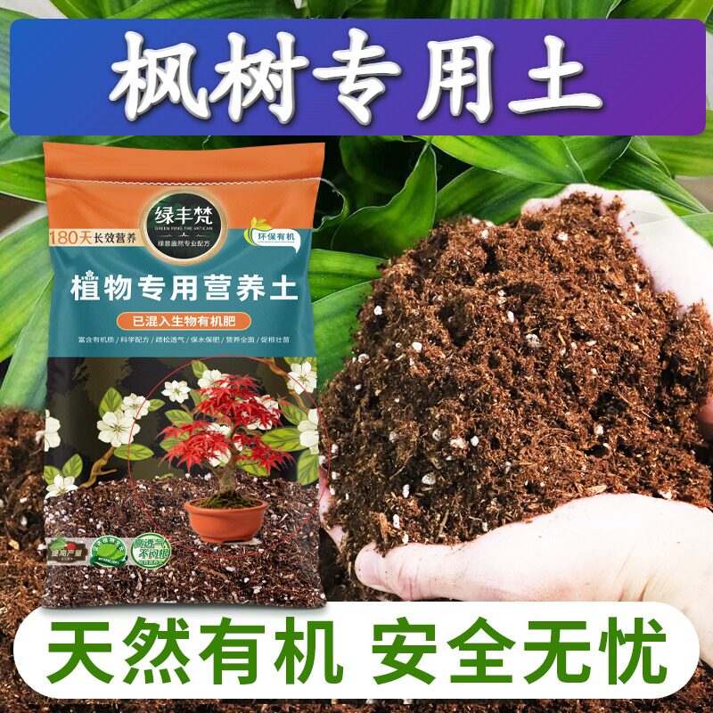 枫树适用配方土富含有机质月季营养土进口优化根际实惠装木本盆栽