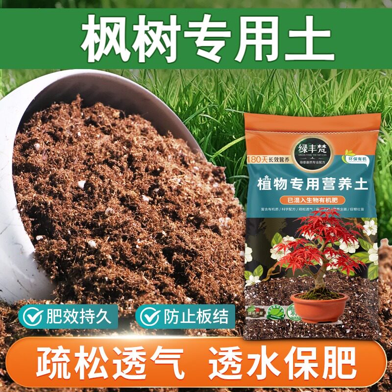 枫树适用轻质有机土家庭适用种植土洁净基质减少积水开袋即用观花