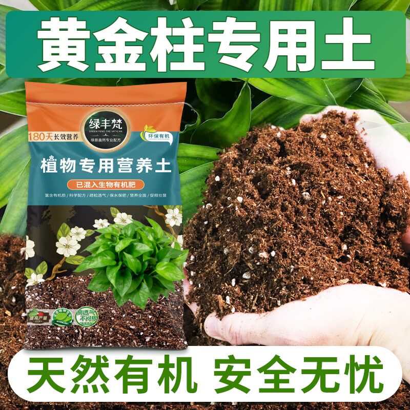黄金柱专用轻质基质土无尘处理园艺营养土干净无尘绿叶实惠装喜酸
