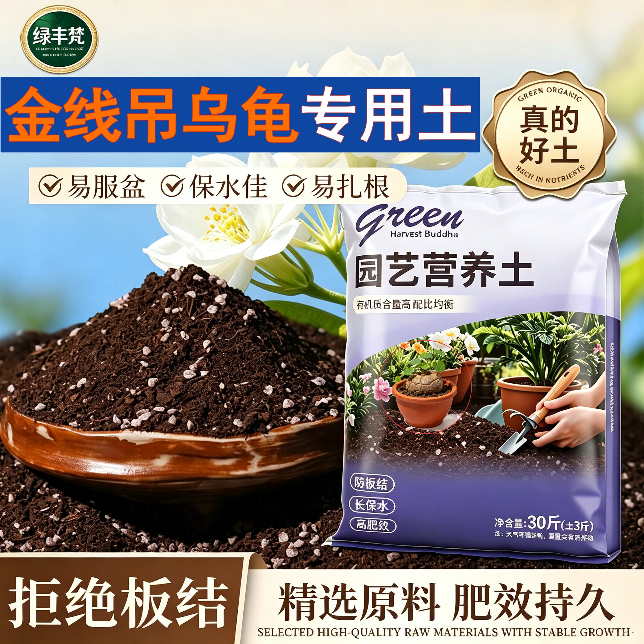 金线吊乌龟适用种菜土根壮苗好盆景加有机肥天然壮根木本园艺扦插