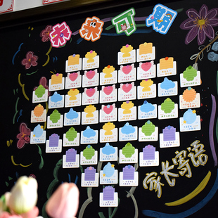 创意幼儿园小学生家长会布置寄语墙套装学校班级黑板报装饰空白留言贺卡活动仪式感亲子互动夸夸心愿卡签到台