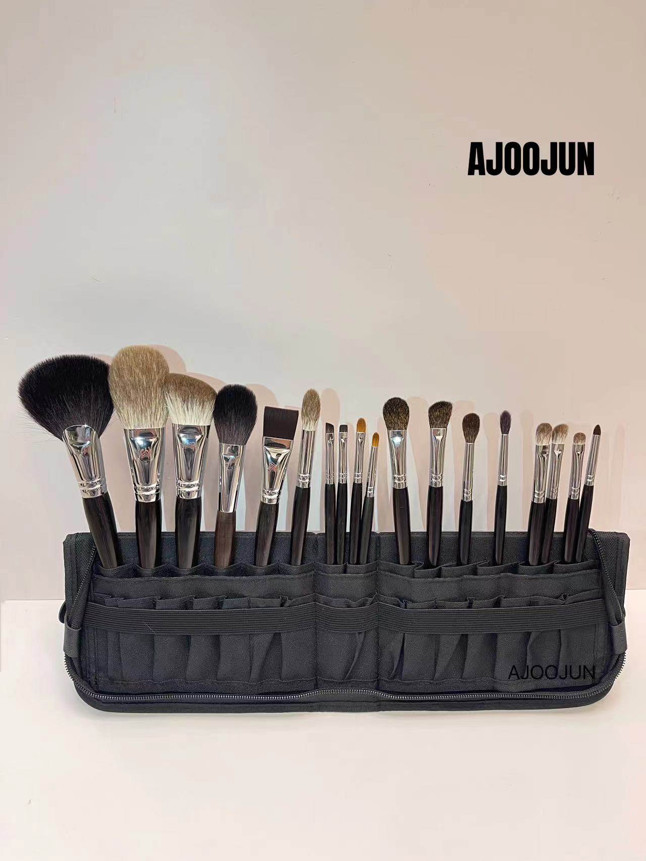 ajjojun黑檀木专业化妆刷柔软