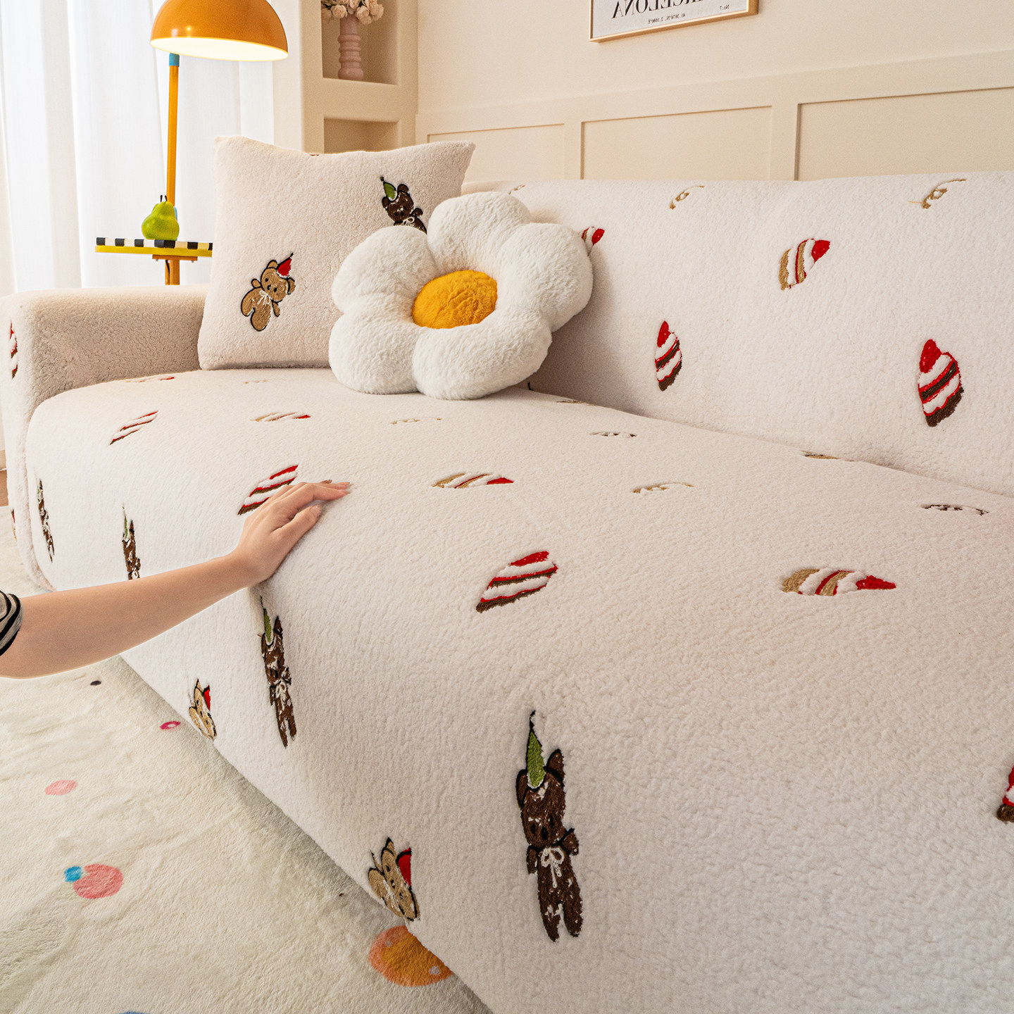 牛奶绒沙发垫秋冬2025新款直排皮沙发坐垫子冬季加厚防滑套罩盖布,居家布艺,沙发套,淘宝优惠券,粉丝福利购,淘宝优惠卷