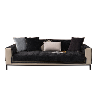 轻奢风雪尼尔沙发垫四季通用防滑简约现代沙发套罩高级感坐垫盖巾