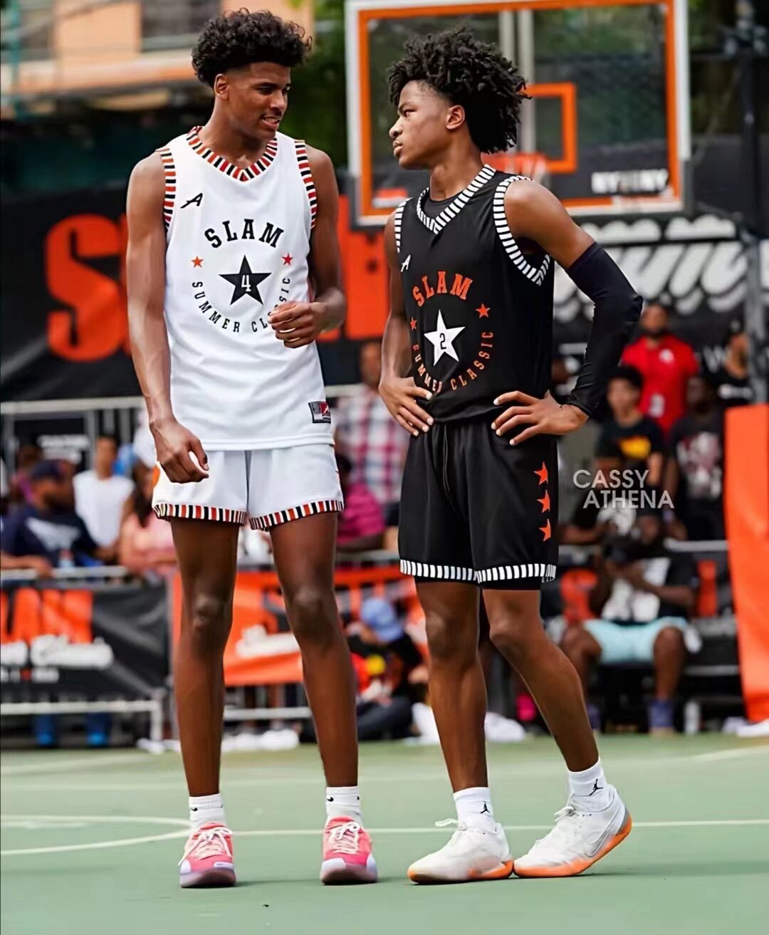 美式复古篮球服定制数码印slam街球联赛诺阿法拉坎杰伦格林