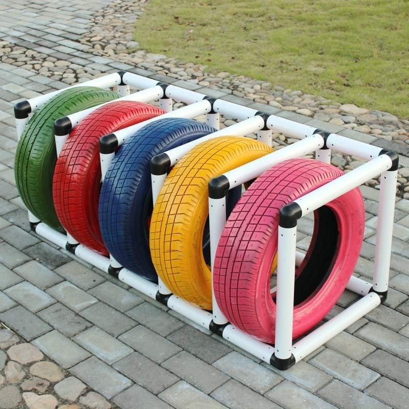 教学玩具轮胎男生架子展示架体育摆架轮圈幼儿园整理工具体能男女