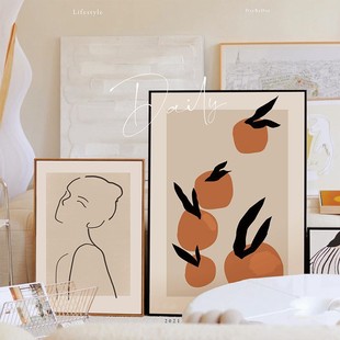 朝花夕拾art 北欧ins风餐厅卧室装饰画客厅饭厅抽象简约现代挂画