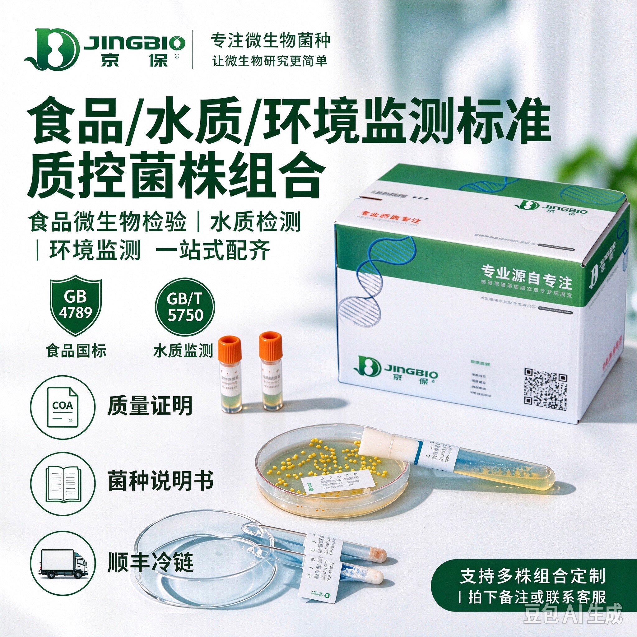 枯草芽孢杆菌ATCC6633标准菌株GB4789食品水质环境质控菌其他可询